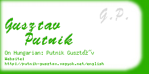 gusztav putnik business card